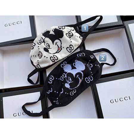 GUCCI Cute Mickey Face Mask Washable Knitwear Fashionable Sunscreen